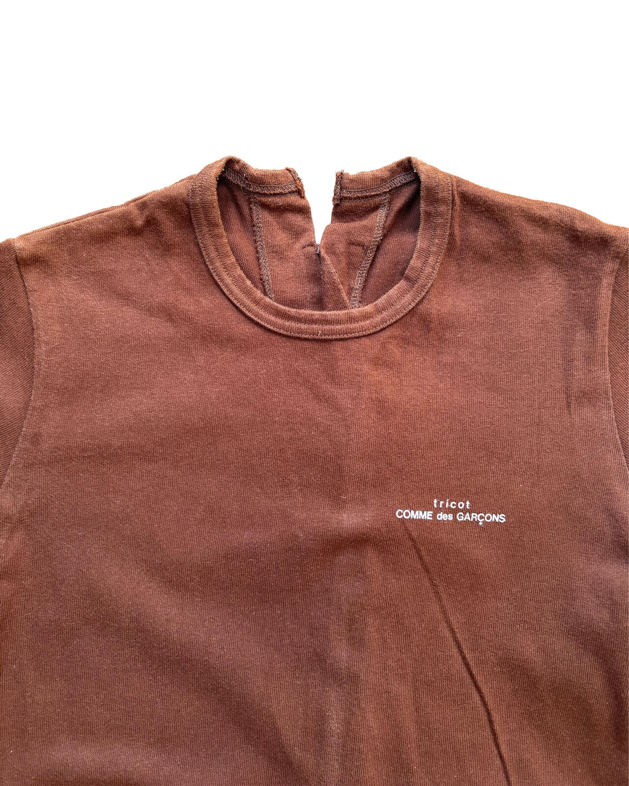 Tricot Comme des Garçons Logo T Shirt Back Zip XS