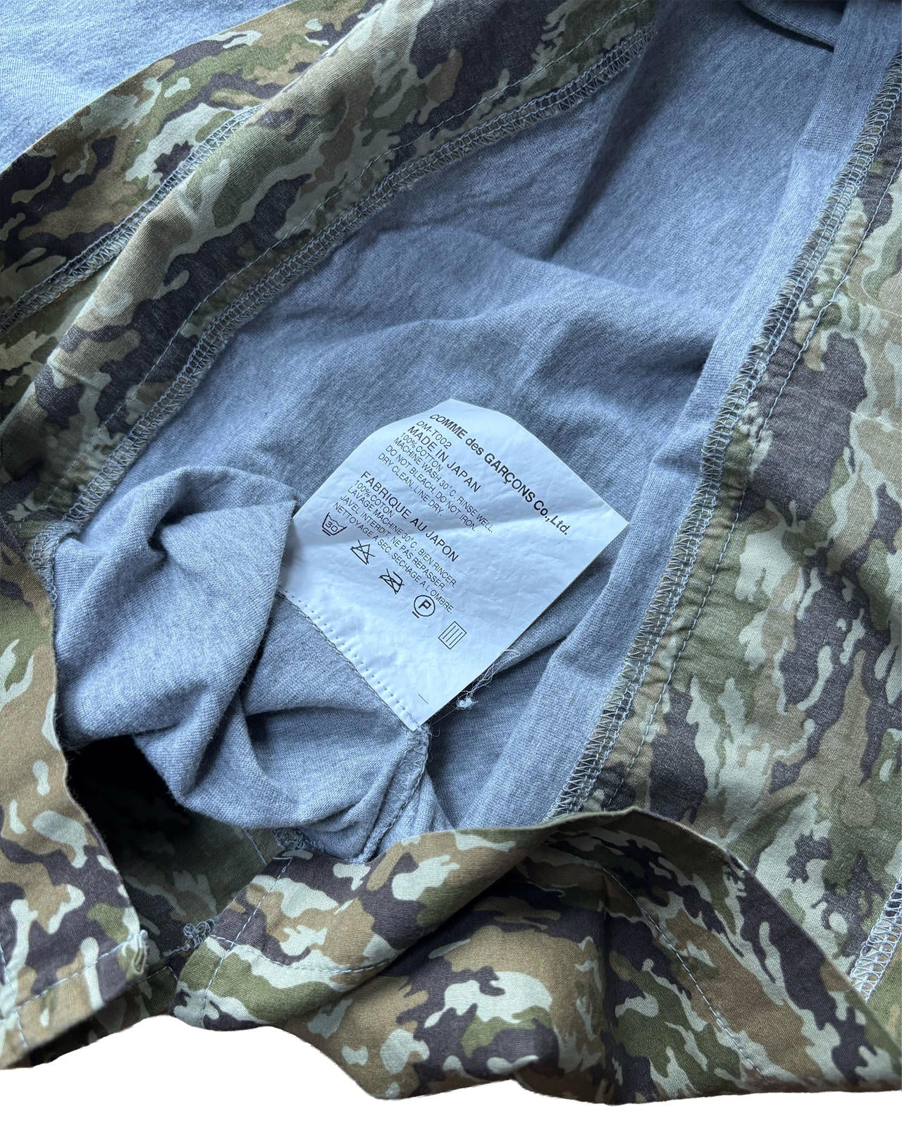 CDG Homme Deux Camo Tee Grey S