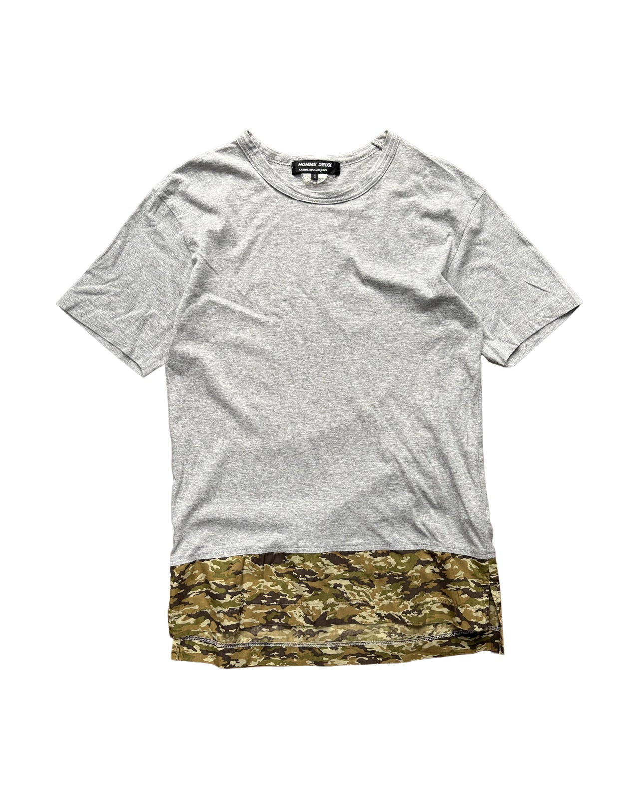 CDG Homme Deux Camo Tee Grey S