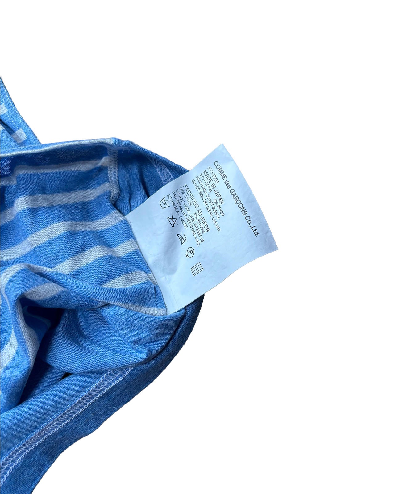 Comme des Garçons Striped Tee Blue S