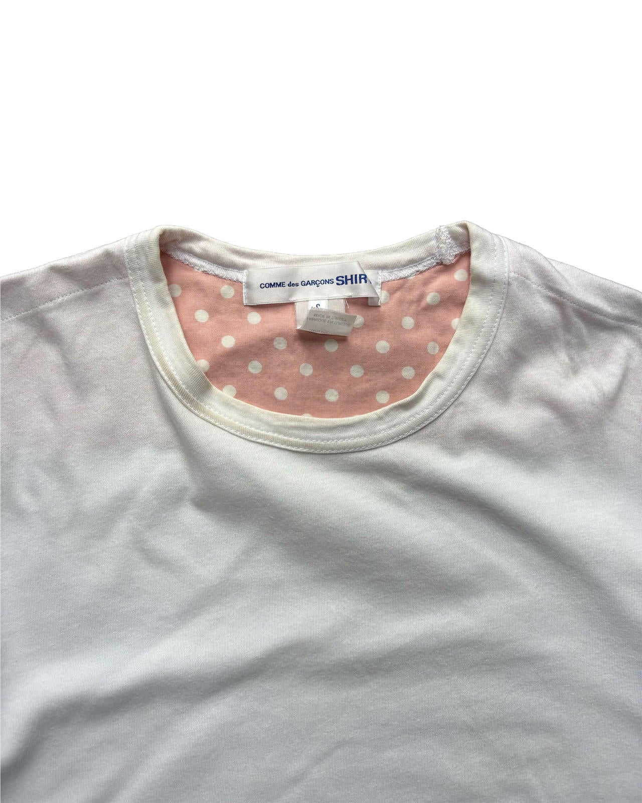 CDG Shirt Dot Panel Tee White S