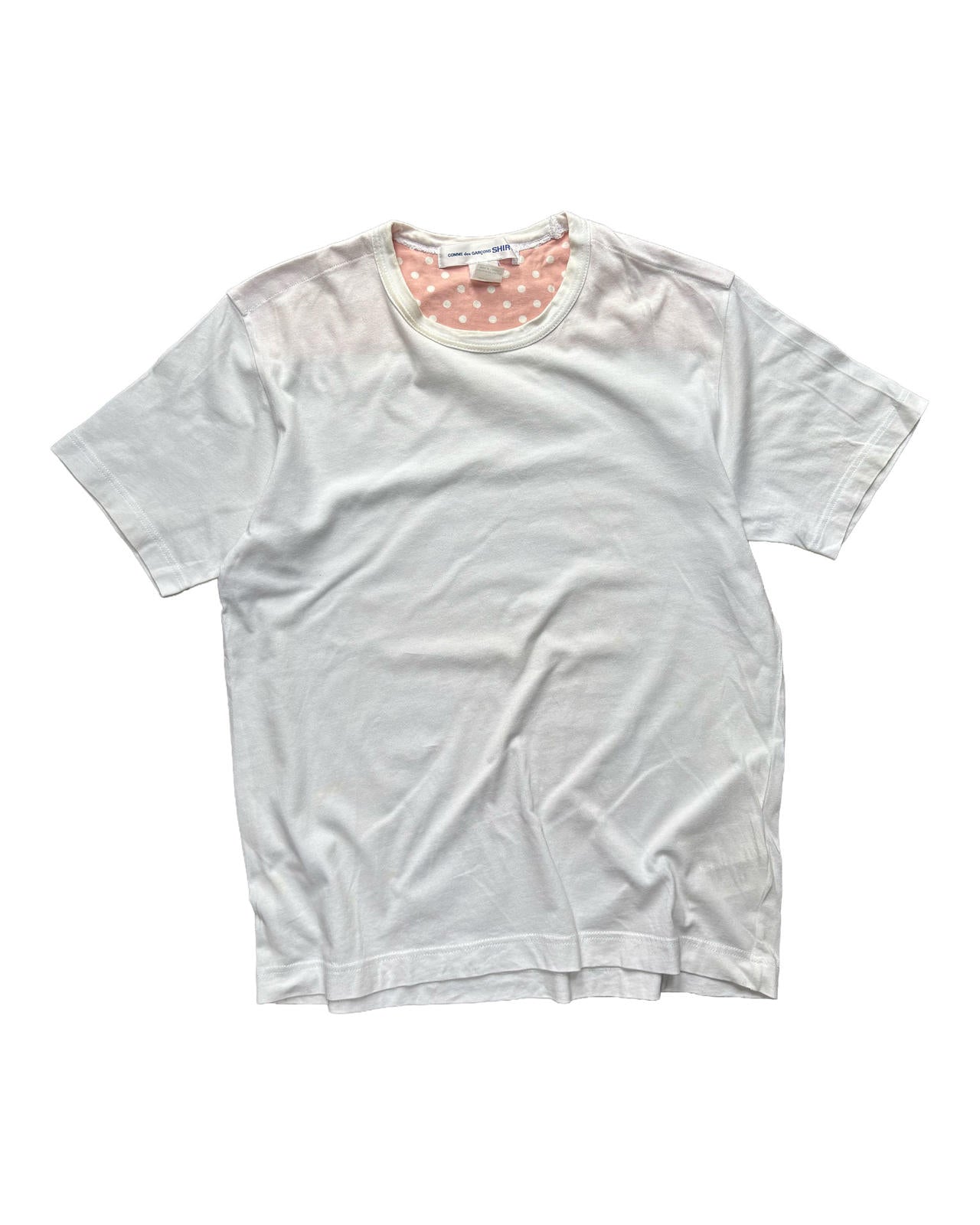 CDG Shirt Dot Panel Tee White S