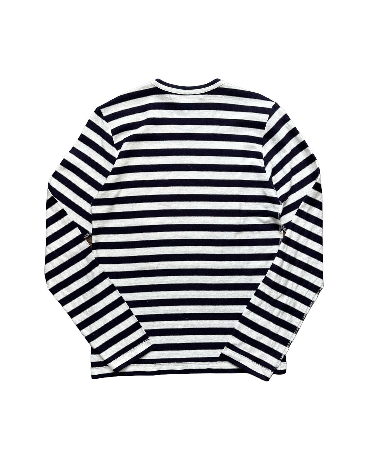 CDG Comme Inside Out Stripe LS Tee S