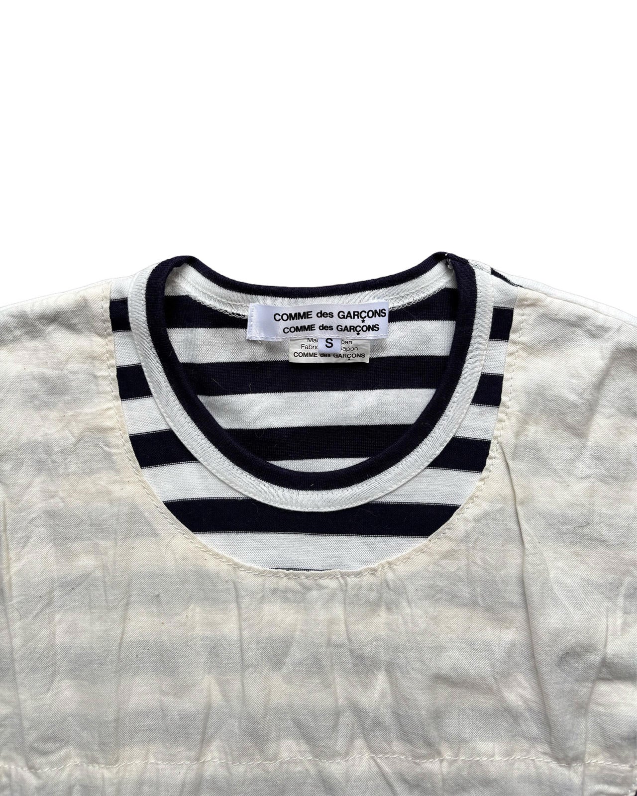 CDG Comme Inside Out Stripe LS Tee S