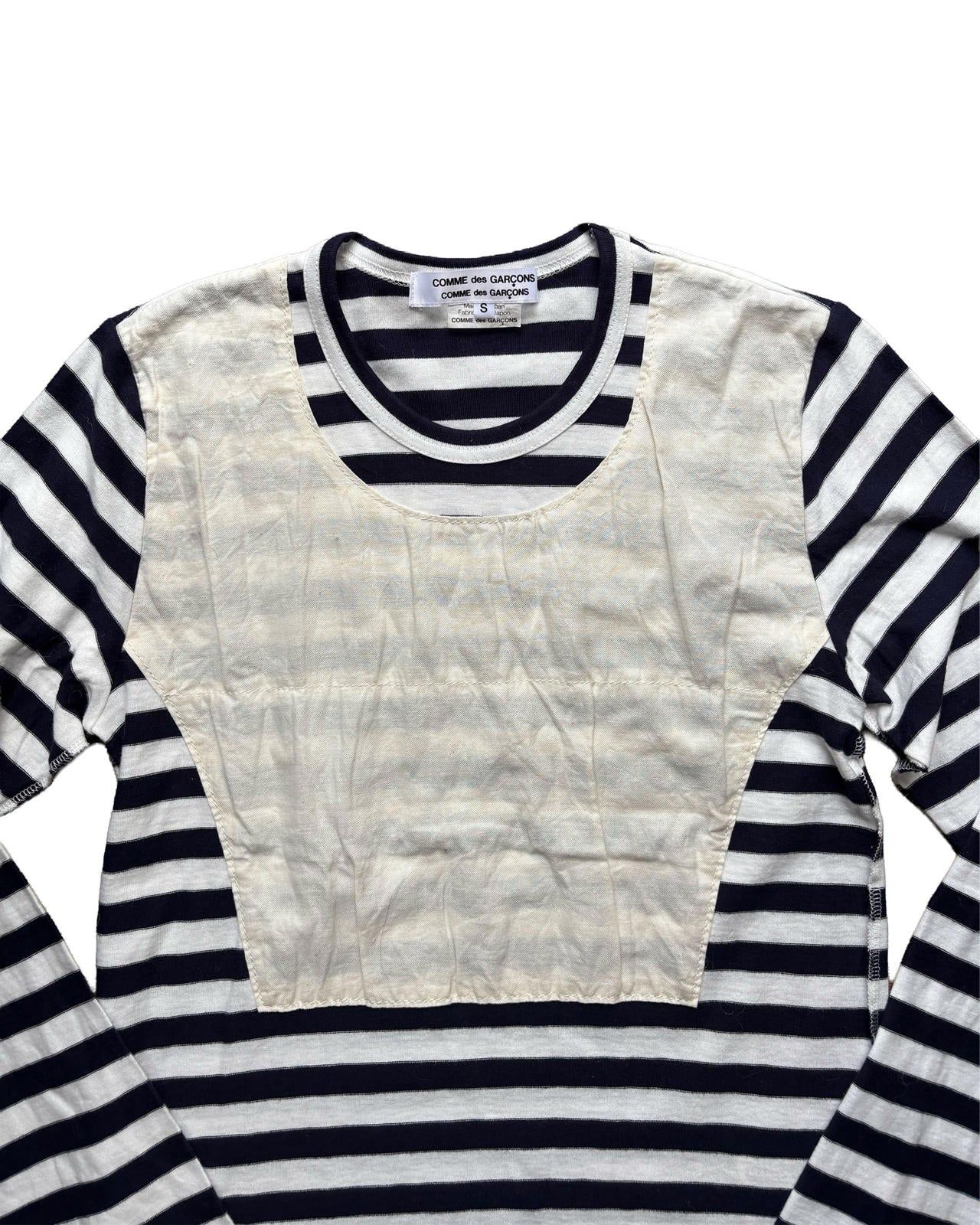 CDG Comme Inside Out Stripe LS Tee S
