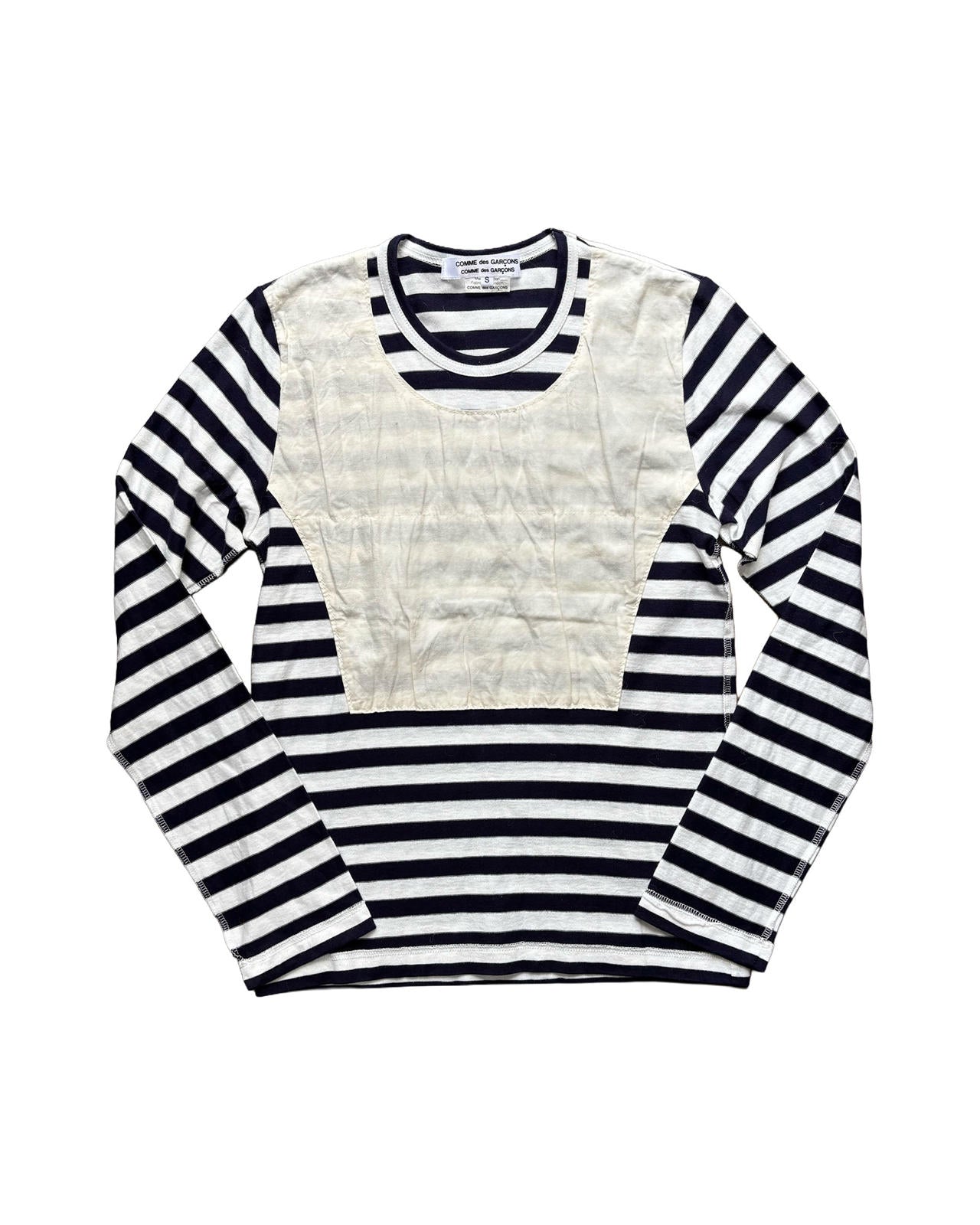 CDG Comme Inside Out Stripe LS Tee S