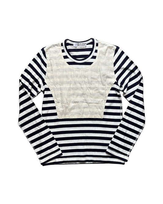 CDG Comme Inside Out Stripe LS Tee S