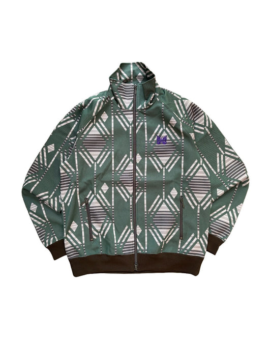 Needles Geometric Track Jacket Green Medium