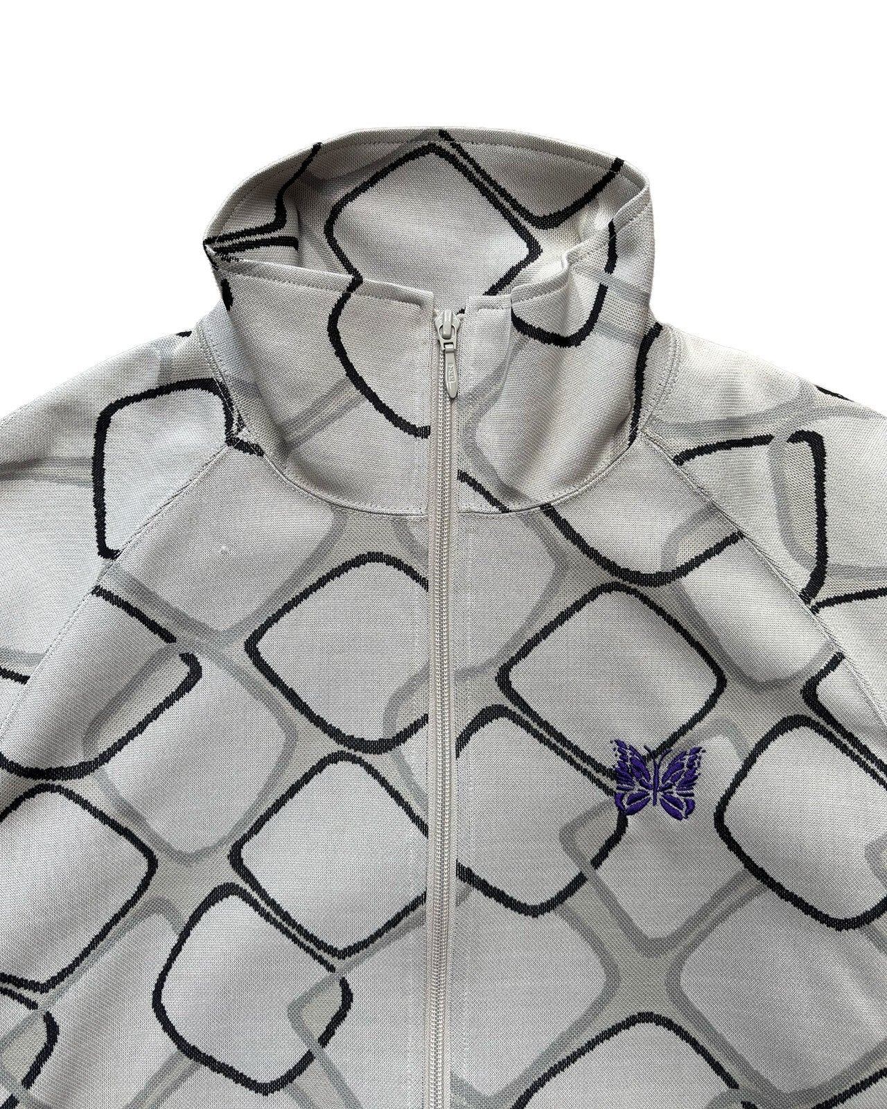 Needles Jacquard Track Jacket Beige Medium
