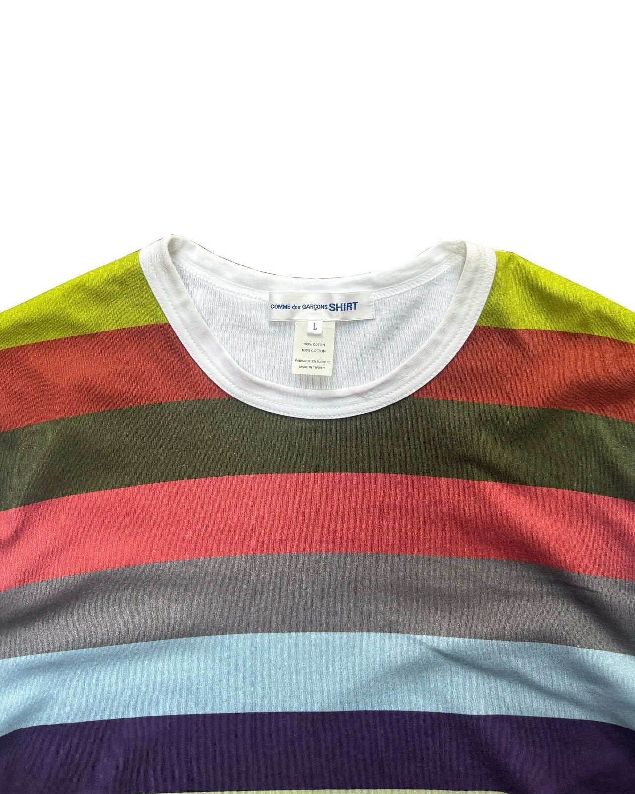 Comme des Garçons SHIRT Stripe T-Shirt Large