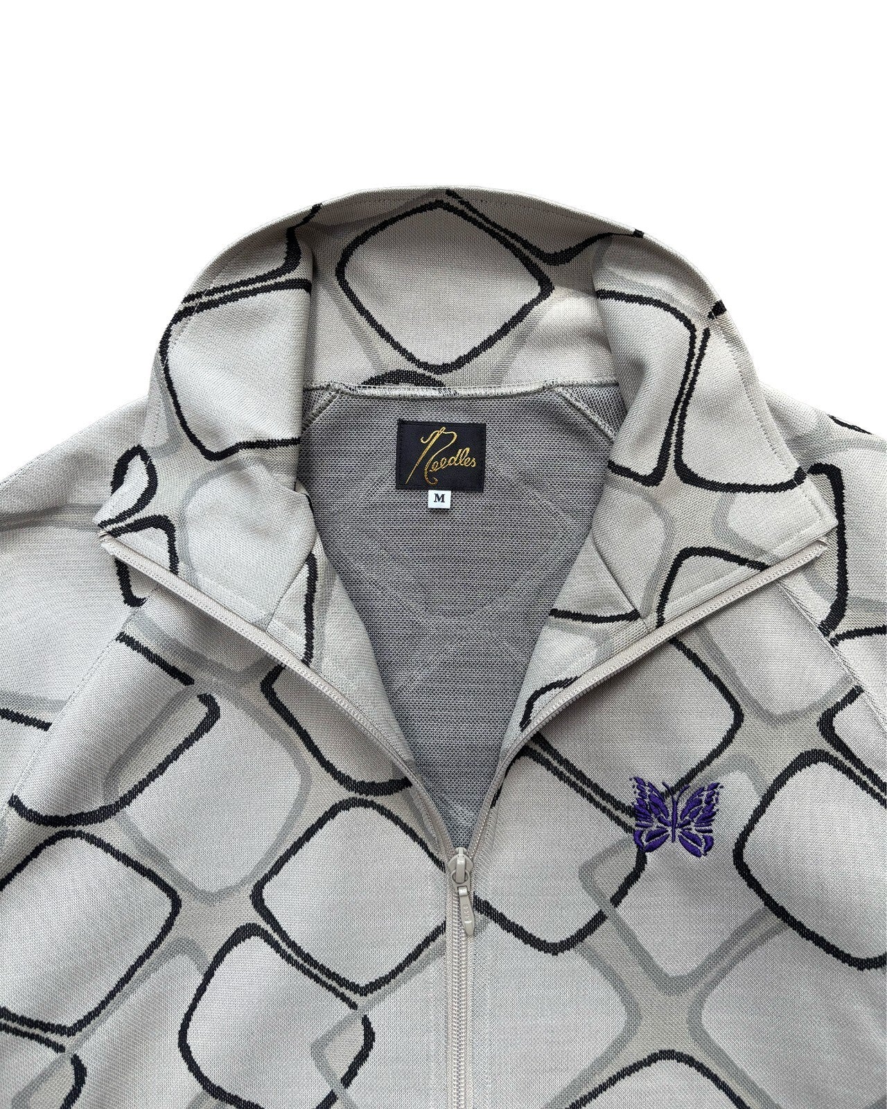 Needles Jacquard Track Jacket Beige Medium
