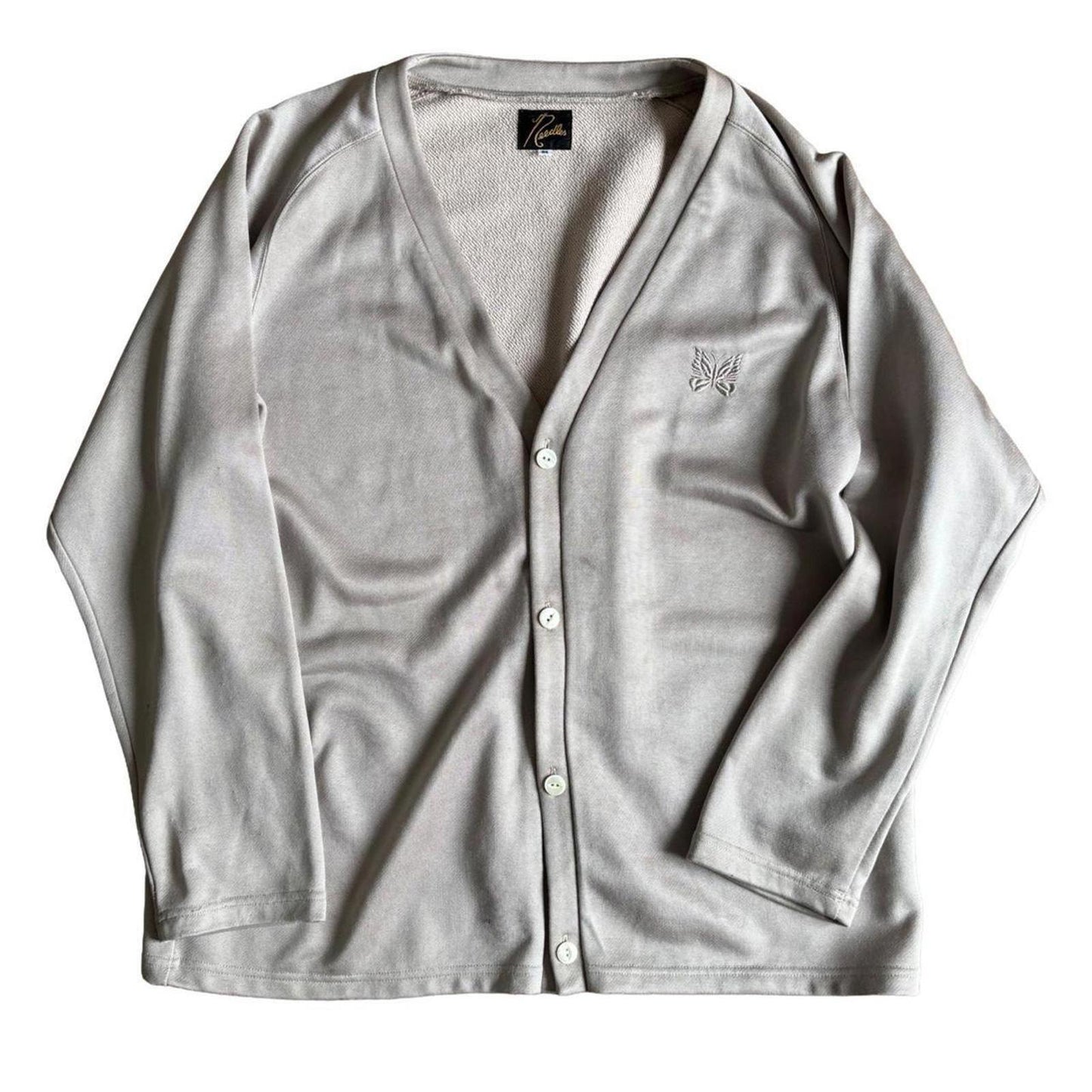 Needles V Neck Cardigan Grey Silver M