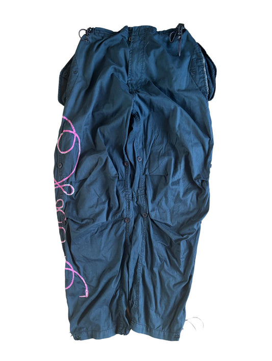 Maharishi Black Snopants Pink Embroidery Small
