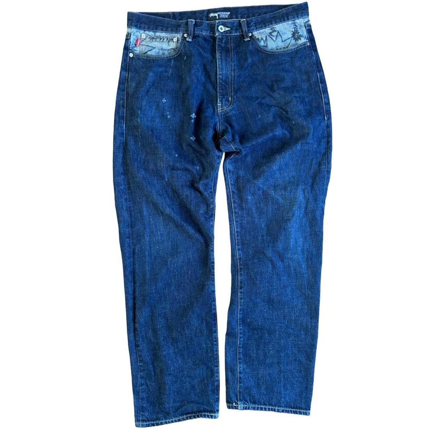 Stüssy Rough and Rugged Blue Denim Jeans