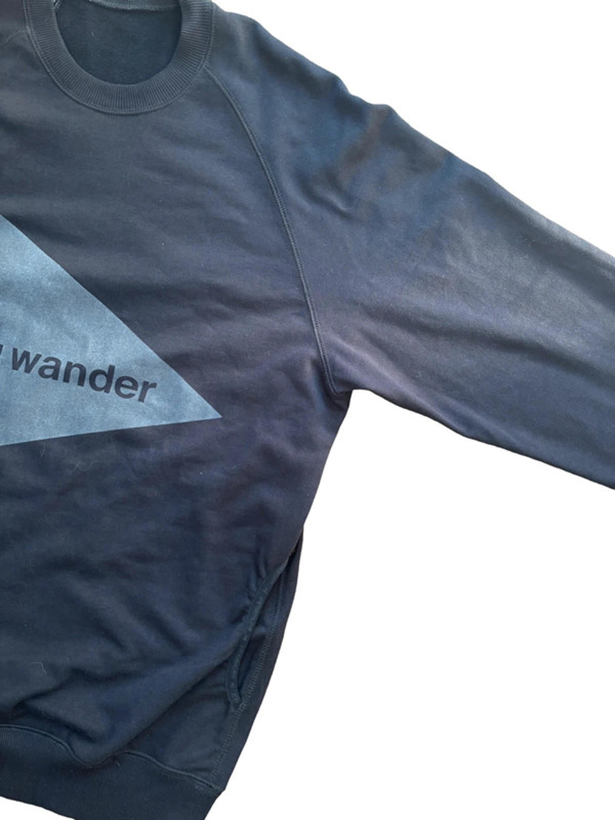 and wander Logo Crewneck Sweatshirt Black M L
