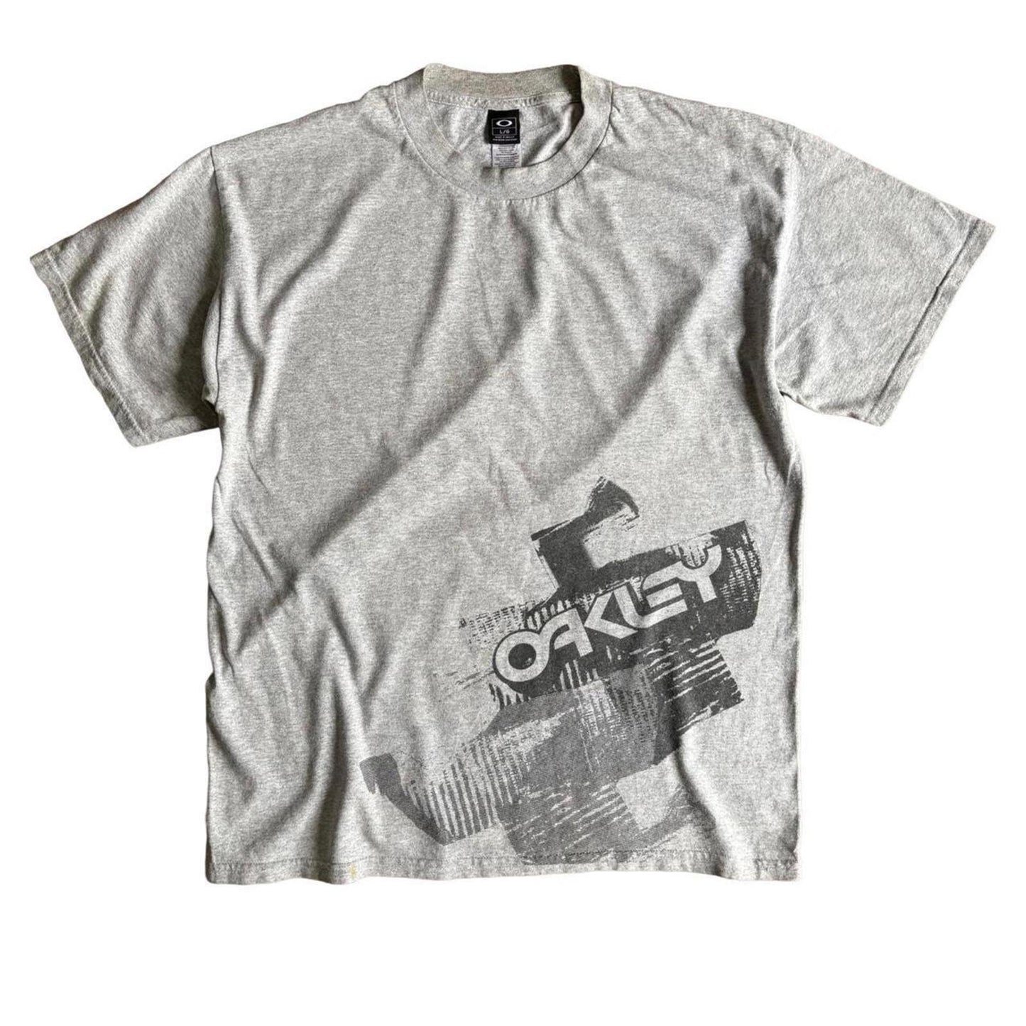 Vintage Oakley Graphic T Shirt Grey L