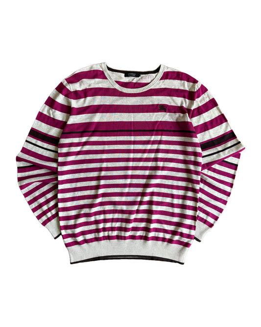 Burberry Black Label Striped LS Top Medium