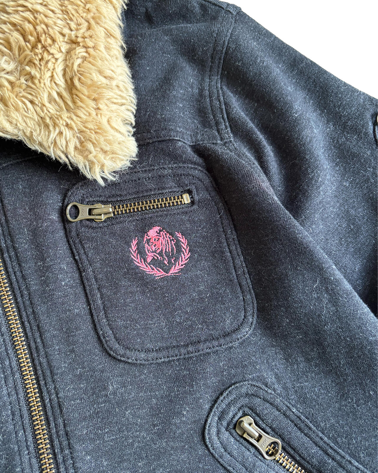 Hysteric Glamour Fur Trim Zip Hoodie Womens S