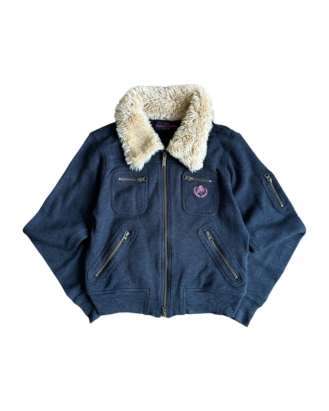 Hysteric Glamour Fur Trim Zip Hoodie Womens S