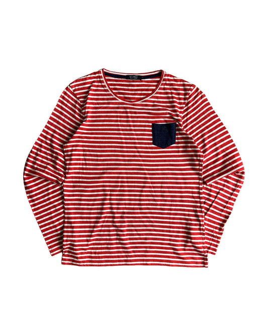 Burberry Black Label Striped Long Sleeve Tee