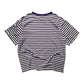 Needles Striped Pocket Tee Purple Medium