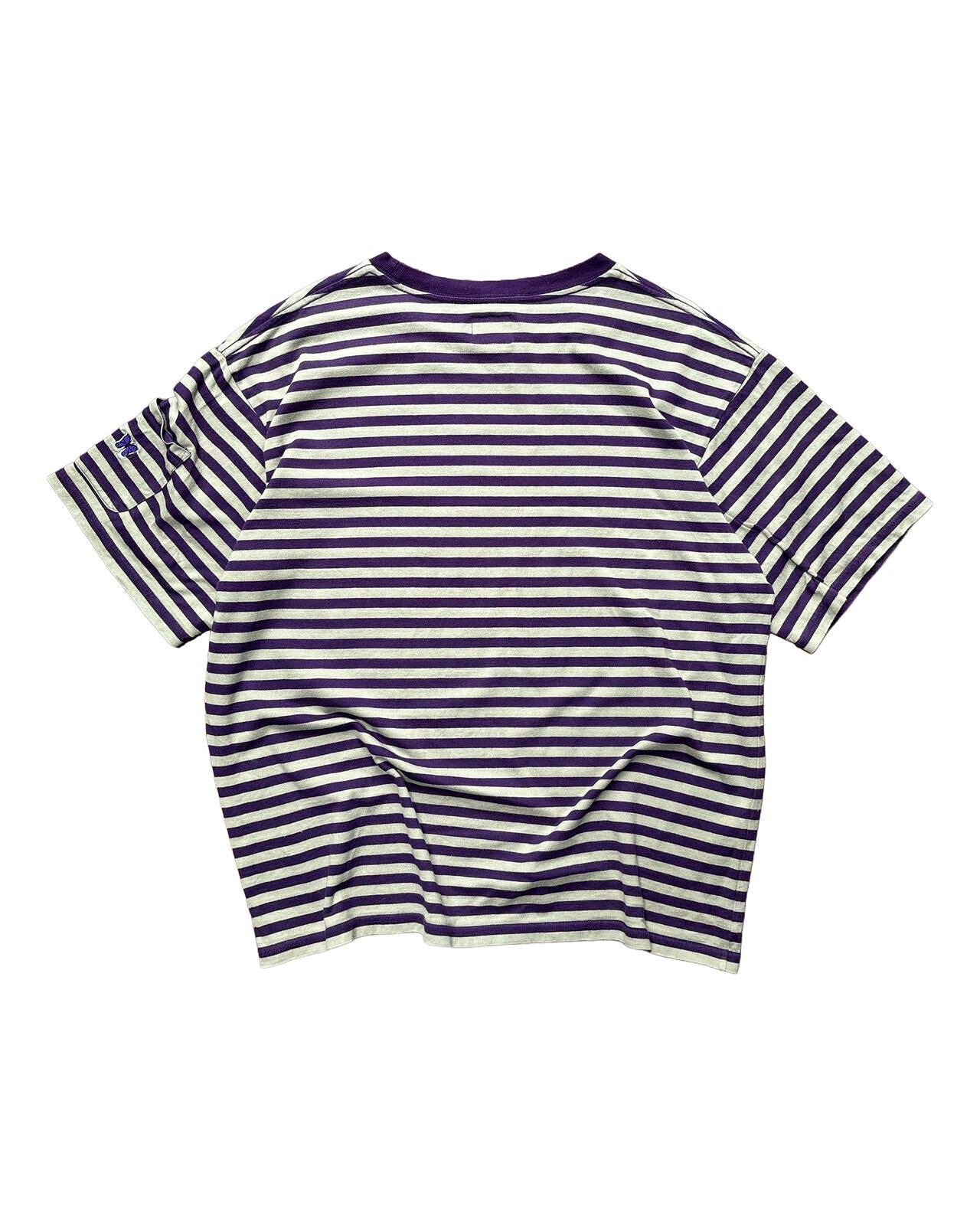 Needles Striped Pocket Tee Purple Medium