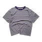 Needles Striped Pocket Tee Purple Medium