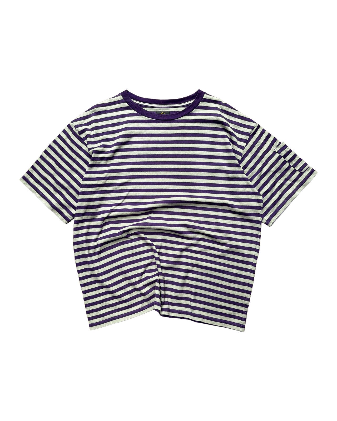 Needles Striped Pocket Tee Purple Medium