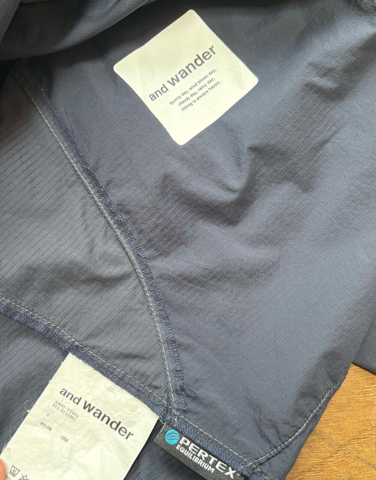 and Wander Pertex Shell Jacket Navy Large